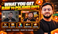 professionally edit videos with cuts, captions, transitions and overlays