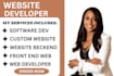 do software development custom website backend front end web stack developer