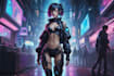 do a cyberpunk anime art