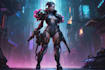 design cyberpunk and fantasy character splash art