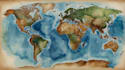 watercolor map illustration just for you