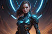 design stunning sci fi portrait art