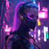 do a cyberpunk anime art
