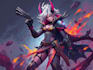 design cyberpunk and fantasy character splash art