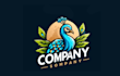 make your peacock simple mascot logo in one day