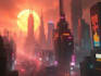 do futuristic cyberpunk city and sci fi concept art