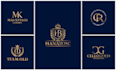design luxury initial letters monogram logo