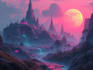 make environment, cyberpunk, concept art landscape design