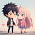 draw a cute anime character, couple