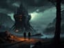 do sci fi horror and fantasy scene concept art illustrations
