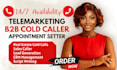 telemarketing b2b cold calling virtual assistant real estate appointment setter