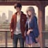 do a anime couple character art anime style