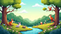 create cartoon background illustration
