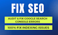 google search console issues fix index errors