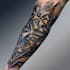 create sleeve tattoo design in geometric style