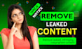 remove leaked infringing content under dmca takedown notice