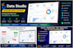 create data studio dashboard for sales, marketing and KPI reports