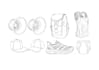 drawing pencil illustration ,product or object pencil sketch