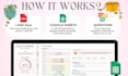 design digital planner spreadsheet, bill tracker, habit tracker spreadsheet