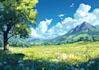 create anime, game, environment concept art and background