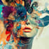 draw a digital abstract art illustration