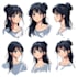 create original anime character sheet or reference for