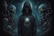 draw a custom dark surrealism for apparel