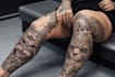 create a tattoo design for leg sleeve