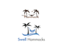 design palm tree beach wave logo design