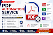 provide PDF automation service, merge, compress,  watermark, custom PDF tools