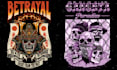 create skull artwork for tshirt design