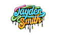 create graffiti font logo and illustration