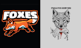create high resolution wolf fox logo