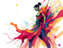 draw a digital abstract art illustration