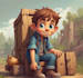 design a 2d cartoon character