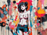 do illustration street art graffiti, abstract with my style