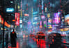 create a cyberpunk city