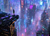 create a futuristic cyberpunk, sci fi city for you