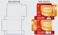 create custom box packaging dieline cut lines and design