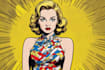 draw pop art portrait in roy lichtenstein style