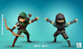 create 3d character modeling, game character, game asset