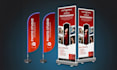 roll up, feather flag, and retractable banner design