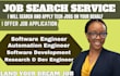 job search and apply for software engineer, developer research engineer