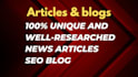 be your freelance article writer and website blogs