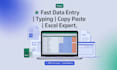 do fast data entry, typing work copy paste and formatting