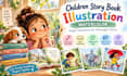 create playful children story book illustration watercolour