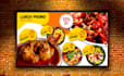 do eye catching static digital food menu board design for tv screen