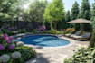 redesign 2d backyard garden design, landscape design, pool, site plan
