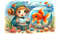 create a cute children book illustration and cover
