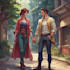 make a anime couple character art anime style